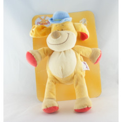 Doudou chien jaune chapeau bleu BENGY