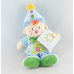 Doudou clown bleu NICOTOY