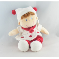 Doudou plat étoile lutin rouge NICOTOY