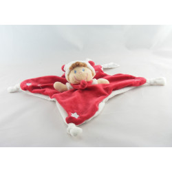 Doudou plat étoile lutin rouge NICOTOY