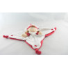 Doudou plat étoile lutin garçon rouge blanc NICOTOY