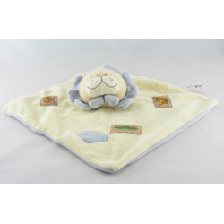 Doudou plat lion jaune bleu jungle BENGY