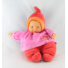 Doudou bébé poupée Baby Pouce rouge rose COROLLE 2004