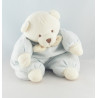 Doudou ours bleu coussin CMP