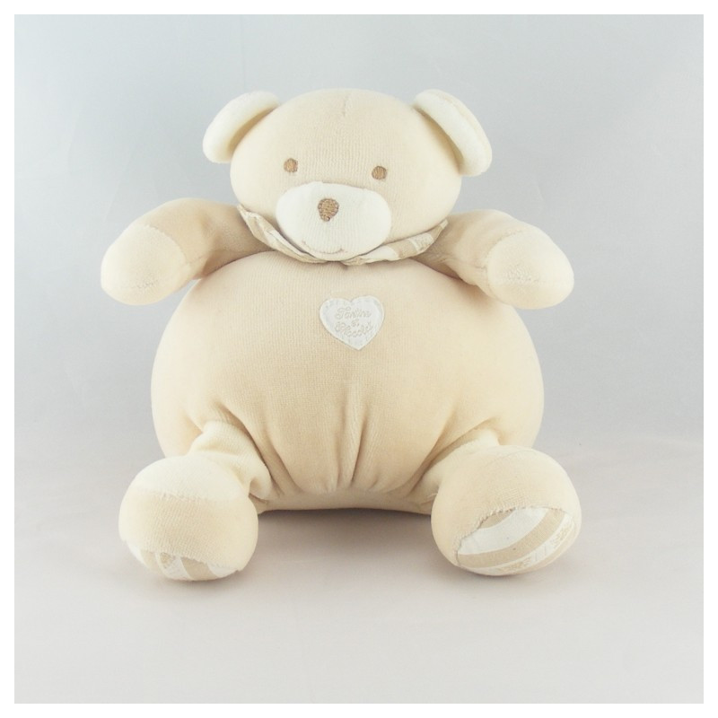 Doudou lapin boule beige TARTINE ET CHOCOLAT 