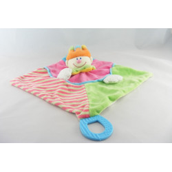 Doudou plat Clown multicolore couronne étoile JOLLYBABY