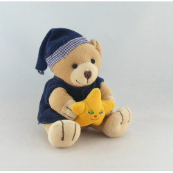 Doudou musical ours bleu marine avec lune JOLLYBABY