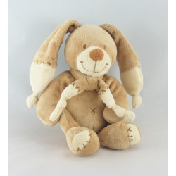 Doudou lapin beige écru avec écharpe NICOTOY