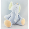 Doudou hochet éléphant bleu vert JOLLYBABY