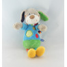 Doudou Chien salopette bleu MOTS D'ENFANTS