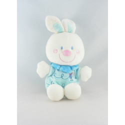 Doudou lapin blanc jaune abeille NICOTOY NEUF
