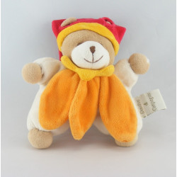 Doudou et compagnie musical ours boule blanc col pétale Nuage