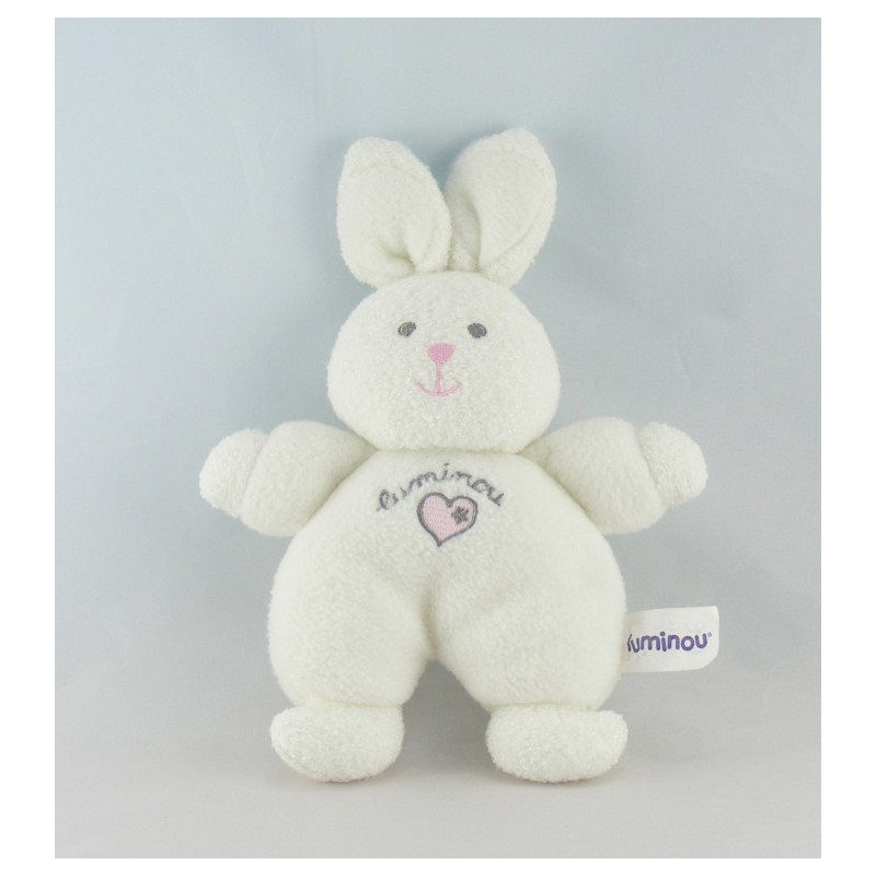 Doudou lapin blanc Luminou 