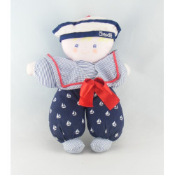 Doudou poupée chiffon garçon bleu marin COROLLE
