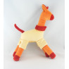 Doudou girafe jaune rouge SUCRE D'ORGE
