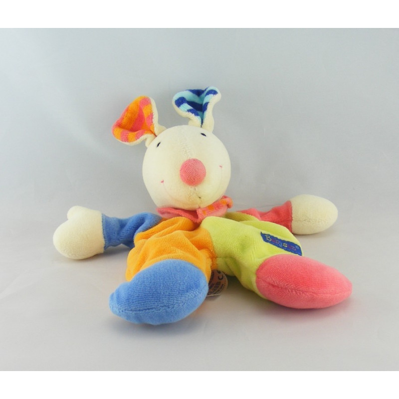 Doudou lapin blanc rose BABYSUN