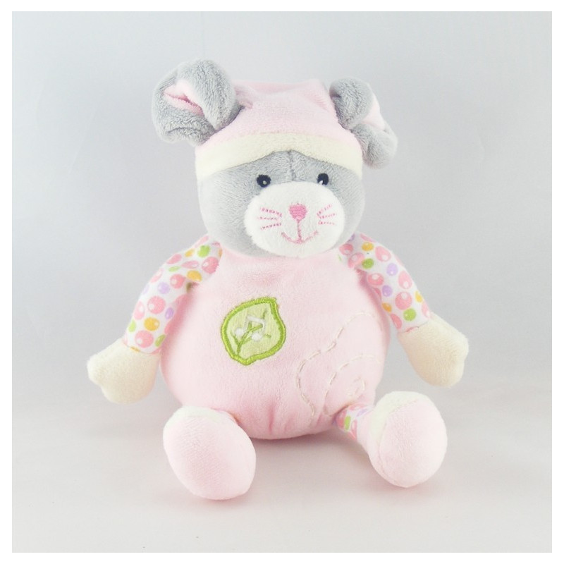 Doudou souris rose nuage montgolfiére GIPSY