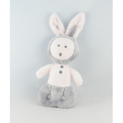 Doudou hochet singe ours beige rouge OBAIBI OKAIDI