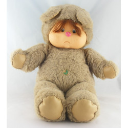 Ancienne Peluche ours gris beige Nombrilou AJENA PAMPERS