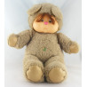 Ancienne Peluche ours gris beige Nombrilou AJENA PAMPERS