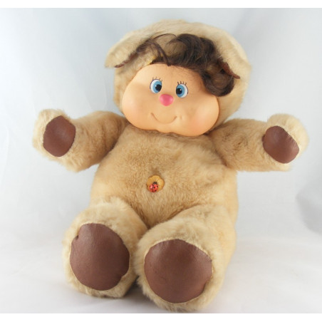 Ancienne Peluche ours beige Nombrilou AJENA PAMPERS
