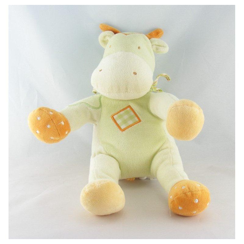 Doudou vache verte SUCRE D'ORGE