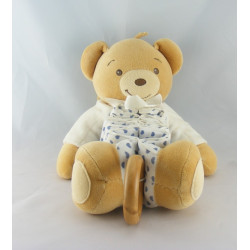 Doudou musical accordéon ours blanc coeurs bleu KALOO