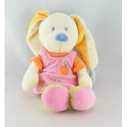 Doudou chien lapin robe rose oiseau maison NICOTOY