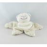 Doudou plat rond mouton blanc beige SUCRE D'ORGE 