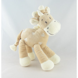 Doudou Girafe orange beige MOTS D'ENFANTS