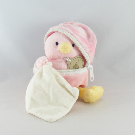 Doudou poussin rose coquille mouchoir BABY NAT
