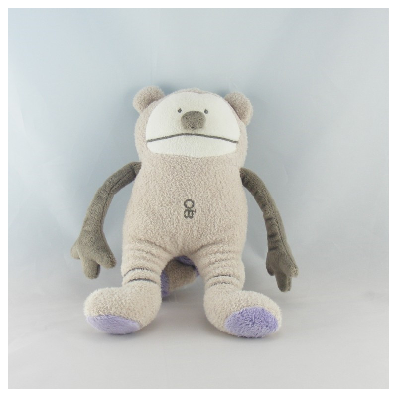 Doudou plat Lapin rose OBAIBI