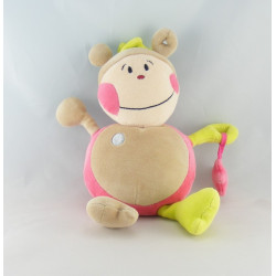 Doudou coccinelle rose vert étoile AUCHAN