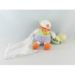 Doudou souris verte tétine mouchoir BABY NAT