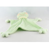 Doudou plat bébé à bord lutin vert ventouses KING BEAR 