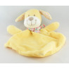 Doudou plat chien jaune beige écharpe NICOTOY