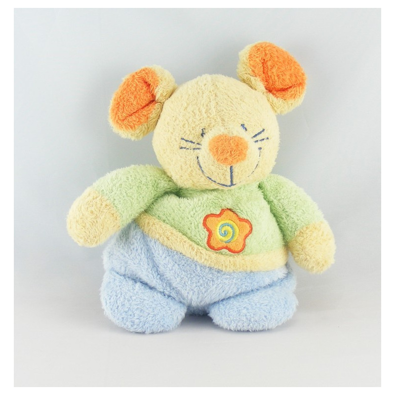 Doudou souris vert bleu étoile NICOTOY