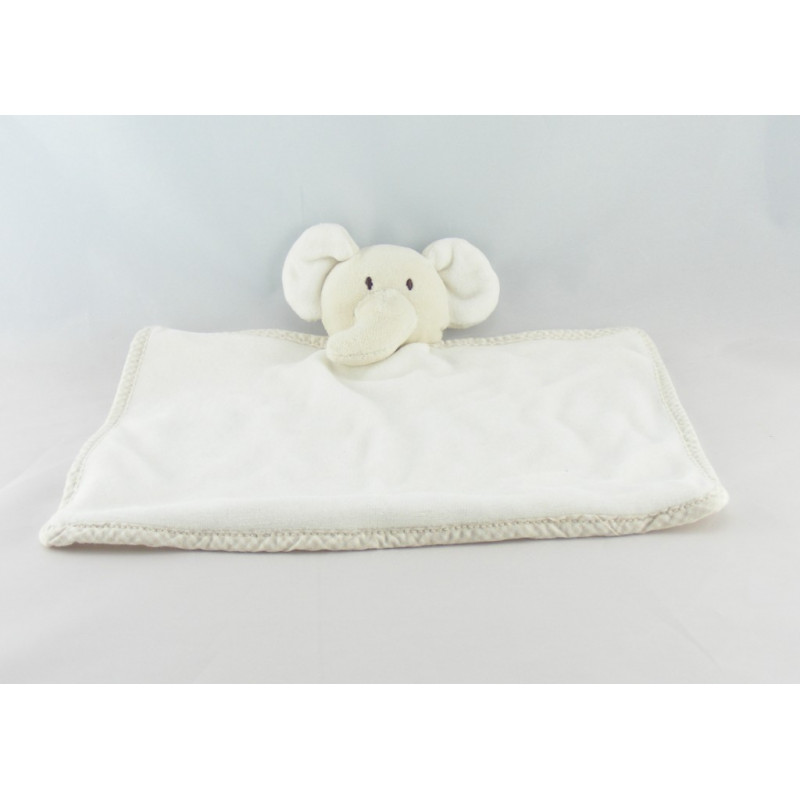 Doudou ours blanc noeud rose HM H ET M 