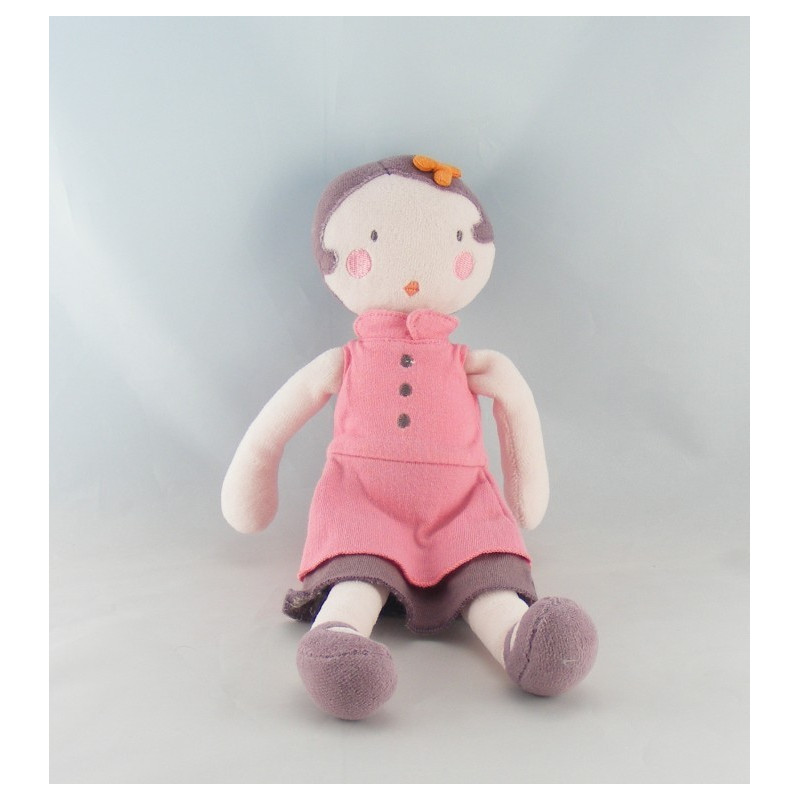 Doudou Bobigny poupée Fille Lutin rose MARESE