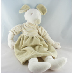 Doudou ours blanc pyjama blanc J-LINE 