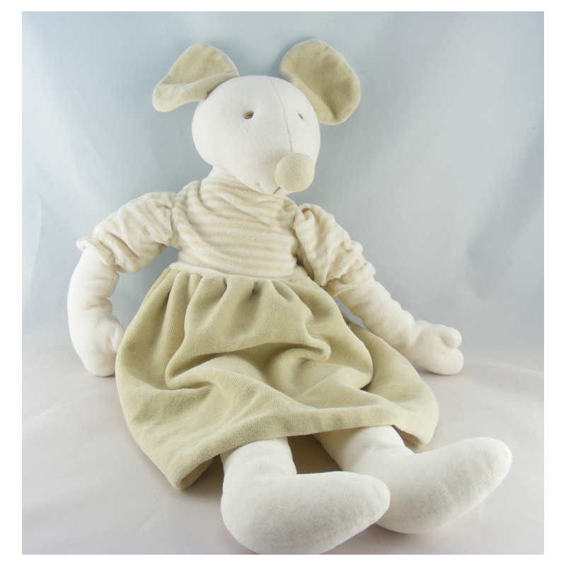 Doudou ours blanc pyjama blanc J-LINE 