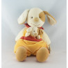 Doudou et compagnie semi plat Hugo chien jaune rouge avec bébé 