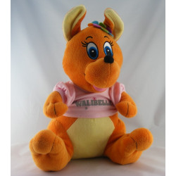 Grand doudou peluche Kangourou avec bébé WALIBI