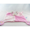 Doudou musical souris grise rose feuille GIPSY