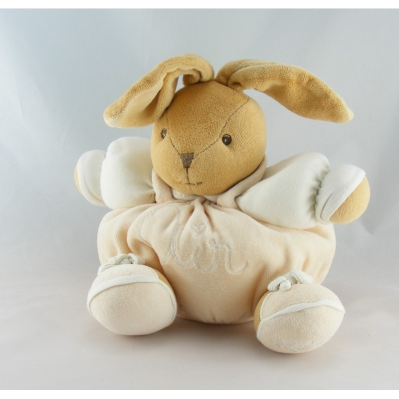 Doudou lapin blanc soleil beige KALOO ECOLOGIQUE