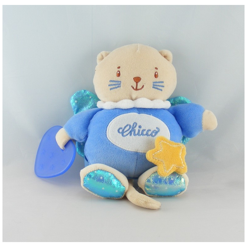 Doudou ours rose avec ailes anneau dention CHICCO