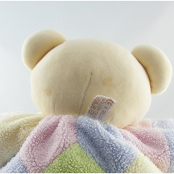 Doudou ours boule rose jaune bleu vert TAKINOU
