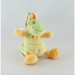 Mini Doudou dragon vert jaune NICOTOY