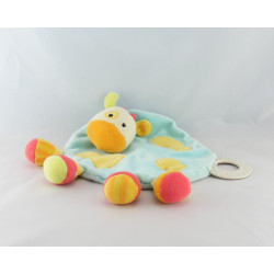 Doudou vache bleu jaune rouge BABYSUN