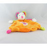 Doudou plat souris orange multicolore dentition BABYSUN NEUF